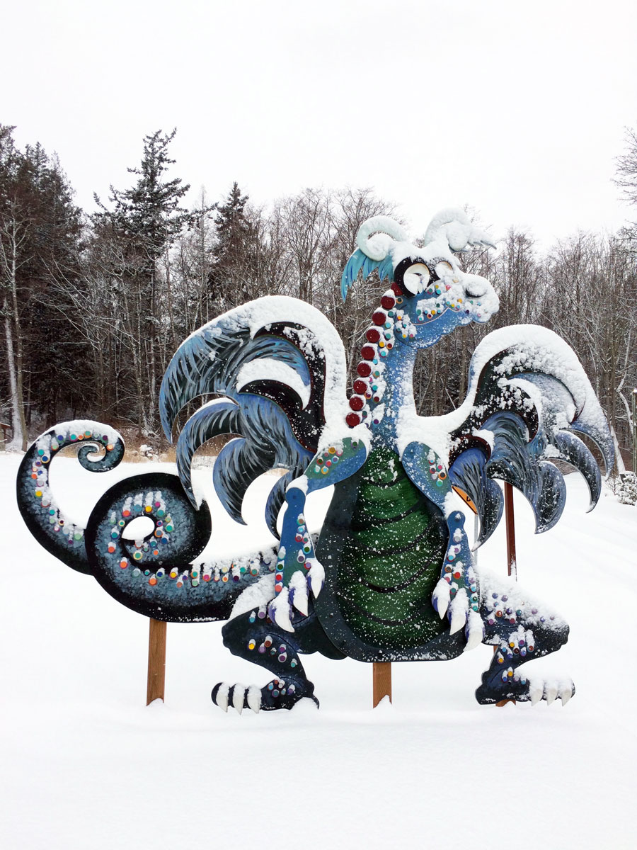 The Island Library dragon
