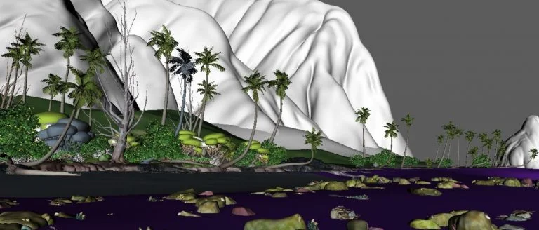 (Image: Disney's Motunui Island when opened in 3D software)