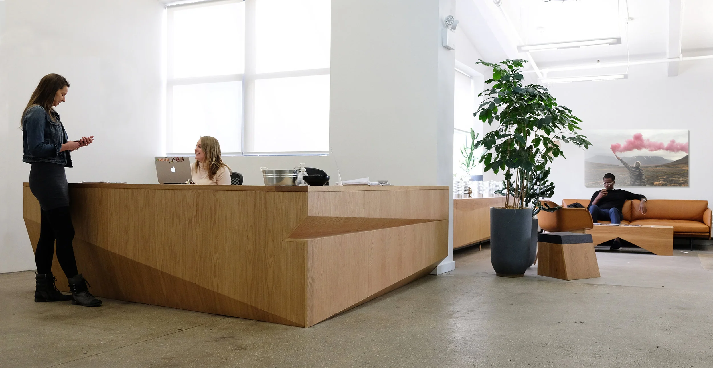 Vice Dumbo office - reception desk