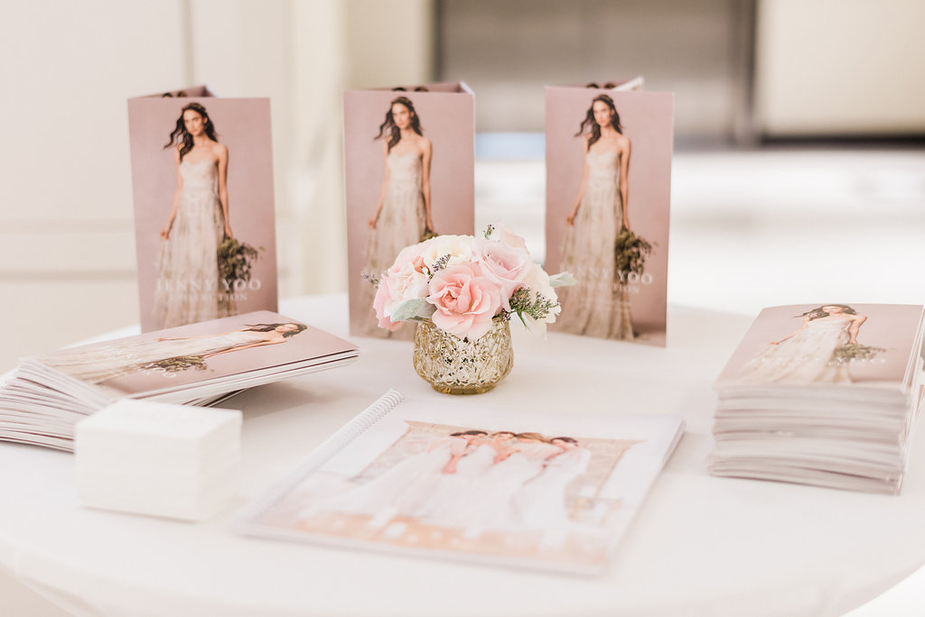 Photography: Giadore Photo | Venue: Kendra Scott Chicago | Catering: Blue Plate Chicago | Hair & Makeup: Kate Johnson Artistry | Floral: Atmospheres Event Group | Stationary: Design That Flies | Gowns: Jenny Yoo NYC | Suits: J Toor