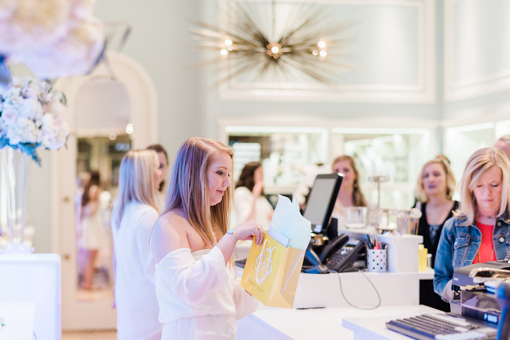 Photography: Giadore Photo | Venue: Kendra Scott Chicago | Catering: Blue Plate Chicago | Hair & Makeup: Kate Johnson Artistry | Floral: Atmospheres Event Group | Stationary: Design That Flies | Gowns: Jenny Yoo NYC | Suits: J Toor