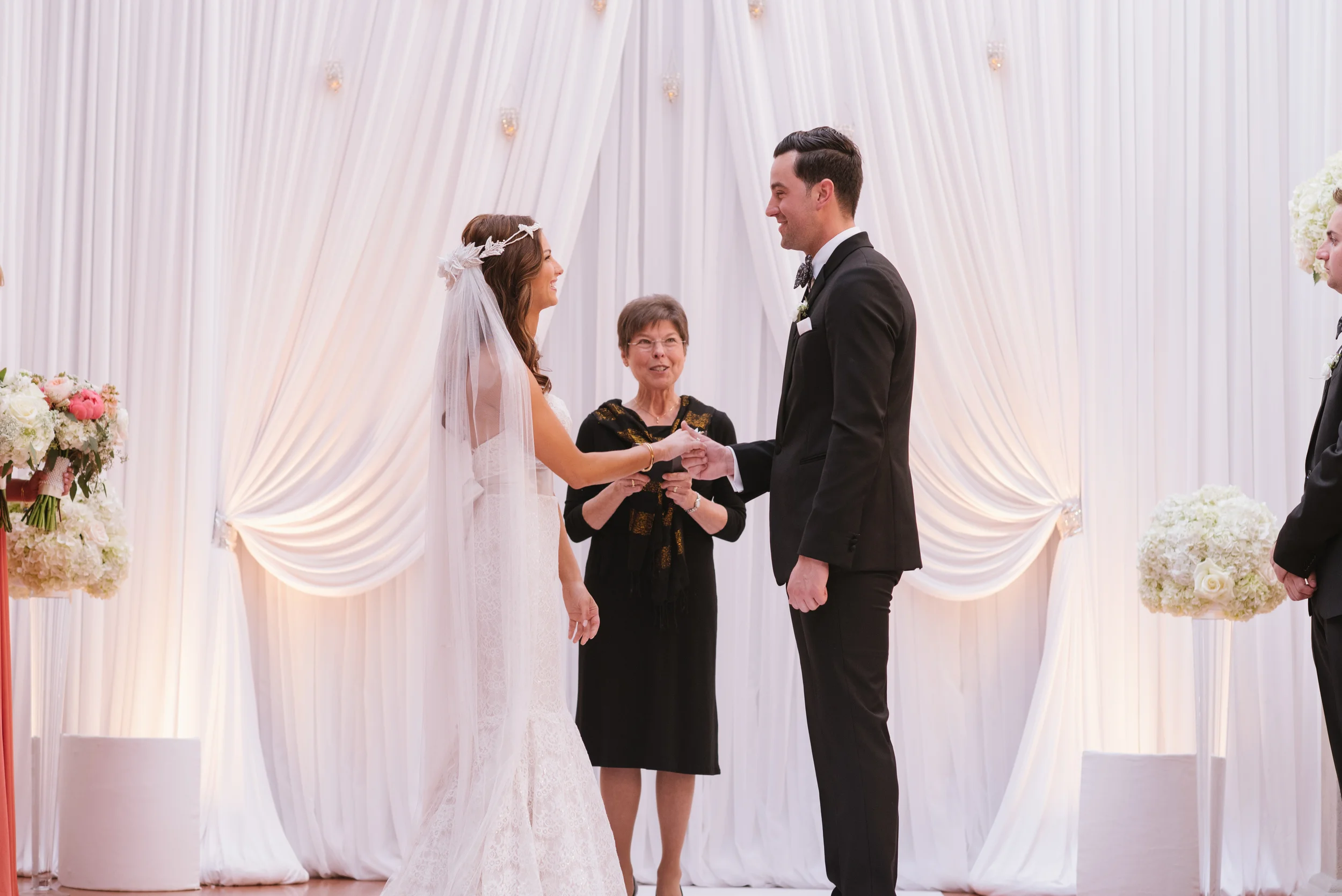 Venue: Loft on Lake | Photography: Thara Photo | Planning: Elisa , The Simply Elegant Group | Draping: Art of Imagination | Floral: Gratitude Heart Garden | Catering: FireFly | Cake: West Town Bakery | Bar: Binny's | Reception: Toast & Jam Transportation: Windy City Limo