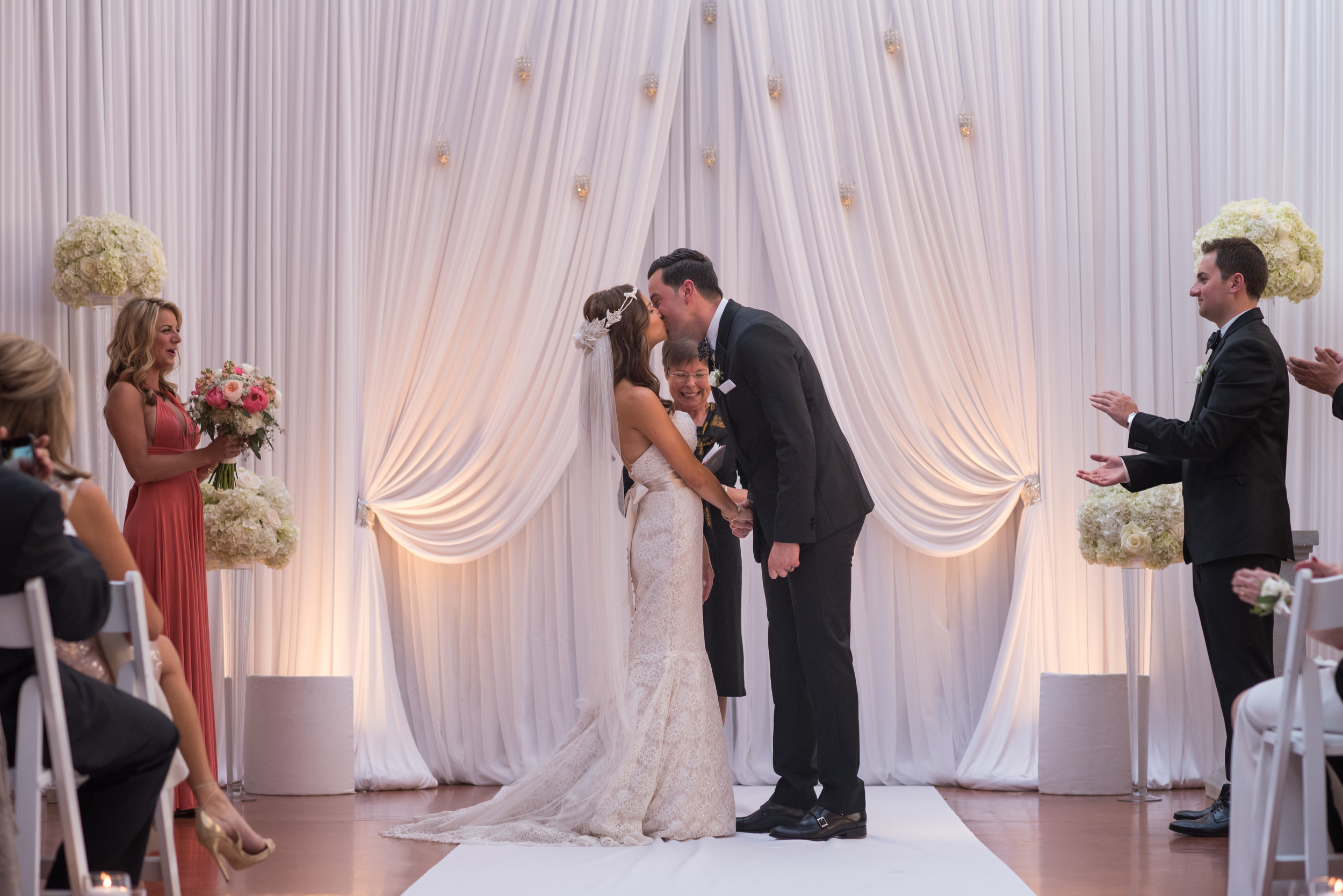 Venue: Loft on Lake | Photography: Thara Photo | Planning: Elisa , The Simply Elegant Group | Draping: Art of Imagination | Floral: Gratitude Heart Garden | Catering: FireFly | Cake: West Town Bakery | Bar: Binny's | Reception: Toast & Jam Transportation: Windy City Limo