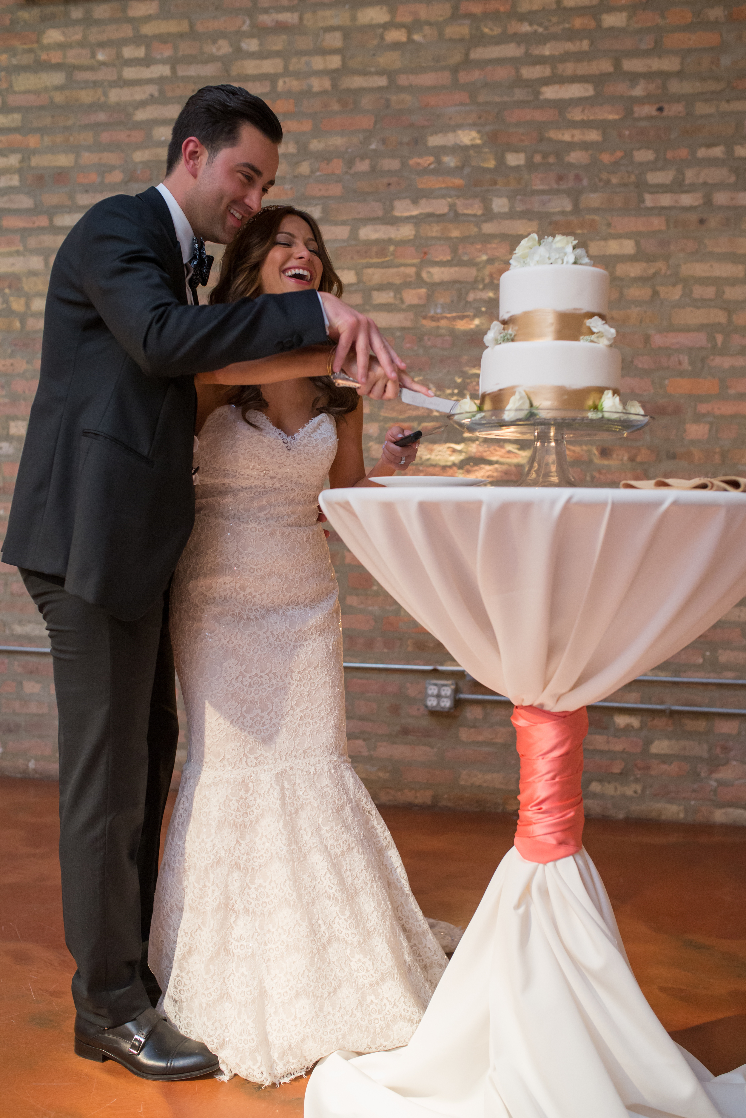 Venue: Loft on Lake | Photography: Thara Photo | Planning: Elisa , The Simply Elegant Group | Draping: Art of Imagination | Floral: Gratitude Heart Garden | Catering: FireFly | Cake: West Town Bakery | Bar: Binny's | Reception: Toast & Jam Transportation: Windy City Limo