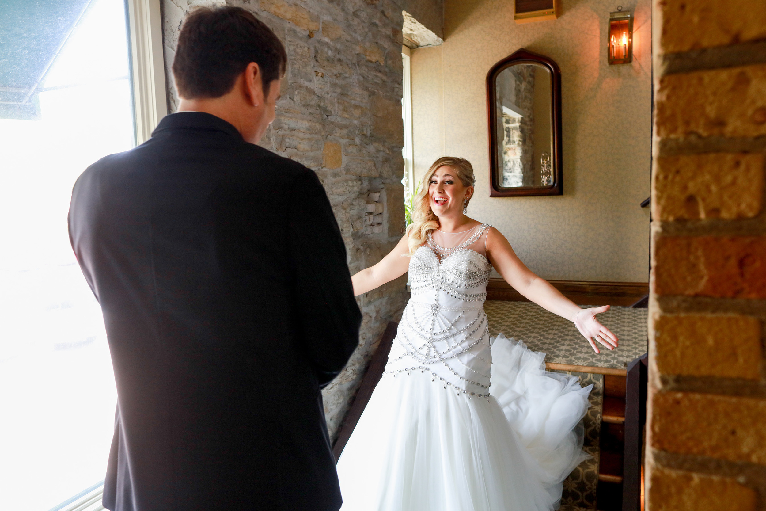 Planner: Nadia | Photographer: Justin Graddy | Dress: Bridal Accents Couture (Watters Gown) Ceremony: Chapel of Saint Thomas Aquinas (UST) | Reception: Aria | Caterer: Deco Catering | Florist: Studio Fleurette | Rentals + Decor: Linen Effects | Cake: Nadia Cakes | Calligrapher: Rosann K | Officiant: Fr. James Stiles / St. Odilia Catholic Church | DJ: Instant Request / Anthony DuBose | Hair + Makeup: Julie Swenson / Primped | Transportation: Total Limo