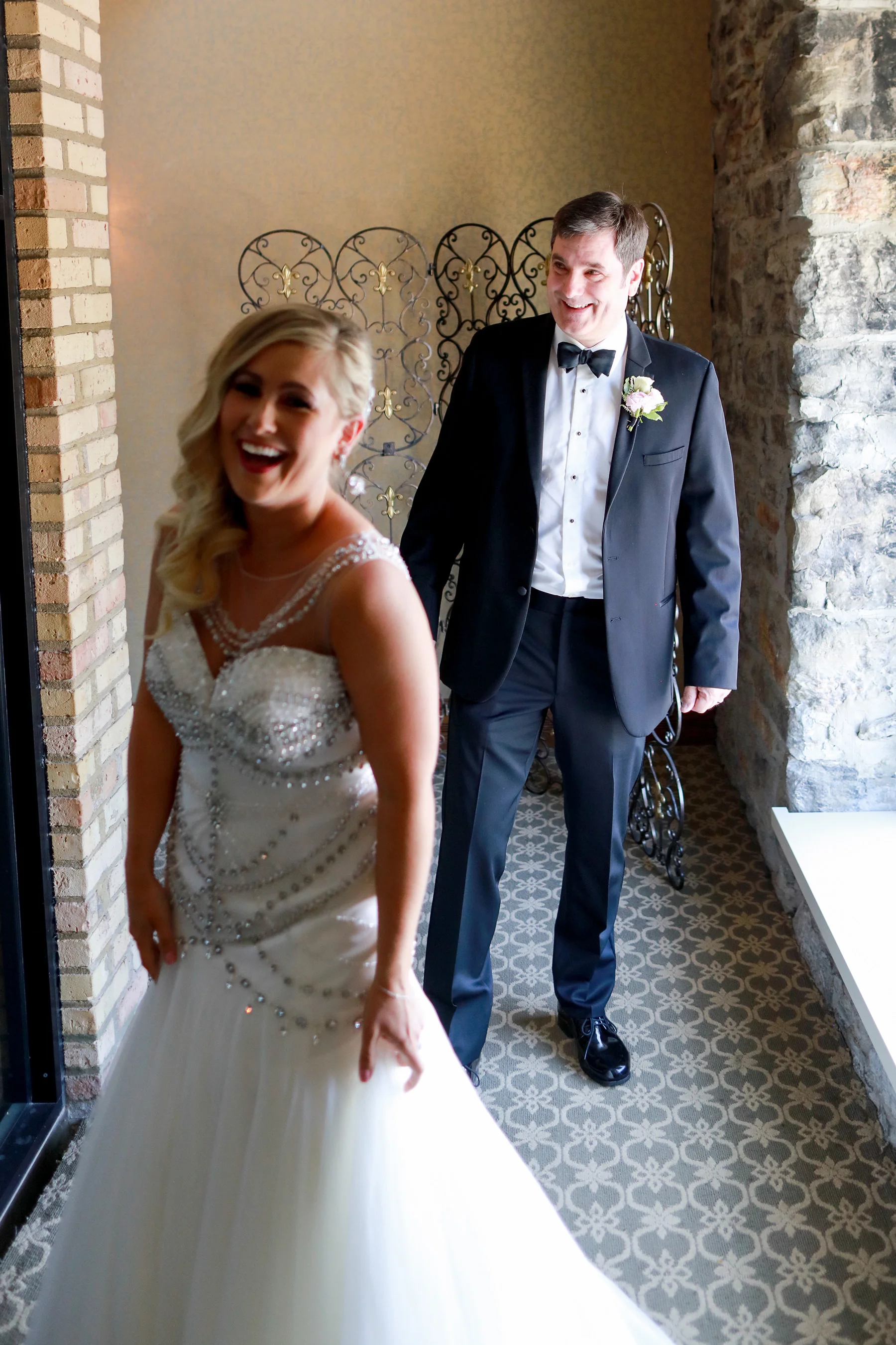 Planner: Nadia | Photographer: Justin Graddy | Dress: Bridal Accents Couture (Watters Gown) Ceremony: Chapel of Saint Thomas Aquinas (UST) | Reception: Aria | Caterer: Deco Catering | Florist: Studio Fleurette | Rentals + Decor: Linen Effects | Cake: Nadia Cakes | Calligrapher: Rosann K | Officiant: Fr. James Stiles / St. Odilia Catholic Church | DJ: Instant Request / Anthony DuBose | Hair + Makeup: Julie Swenson / Primped | Transportation: Total Limo