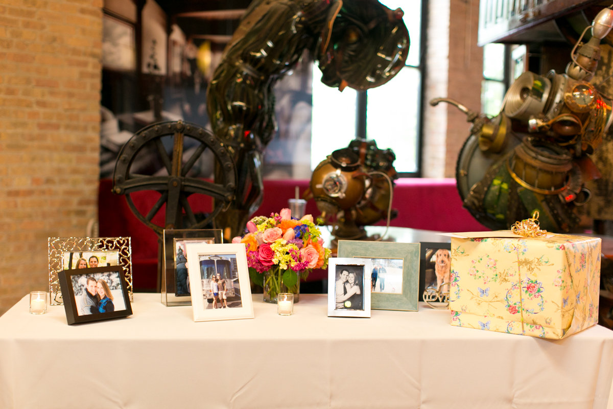 Vendors: Planner: Ashley C. – Simply Elegant Group | Photography: Wakefield Photo | Hair/Makeup: Bev Esquivel – with Kate Johnson Artistry | Venue: Lacuna Artist Lofts | Florist: Victoria Claus – AEG Productions | Caterer: LM Catering | Cake: Sweet Mandy B’s | Ceremony Music: Alex Sokol / Common Knowledge| DJ: Style Matters | Lighting: SC Lighting Design | Photobooth: Traveling Photo Booth | Transportation: Second City Trolley