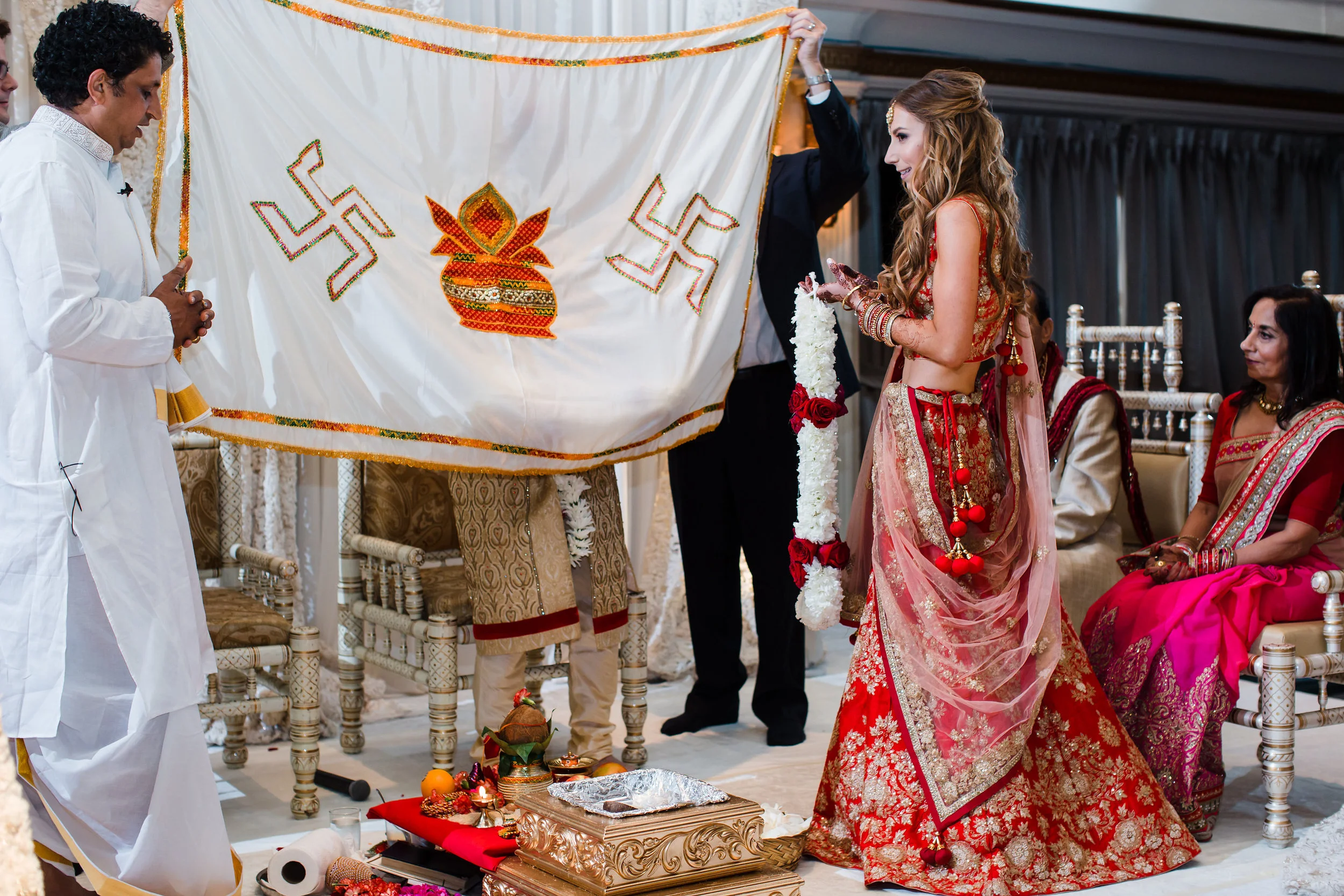 Vendors: Photographer: Juancho SC Photography | Venue : The Drake Hotel – Grand Ballroom | Wedding Coordinator: Elisa – The Simply Elegant Group | Flowers: Yanni Design Studio | Hair + Makeup: Pin Me Up | Makeup Artist: Glam’D | Dj and MC: DJ Akib | Horse: Maharaja Farm | Officiant: Krishna Sulakhe