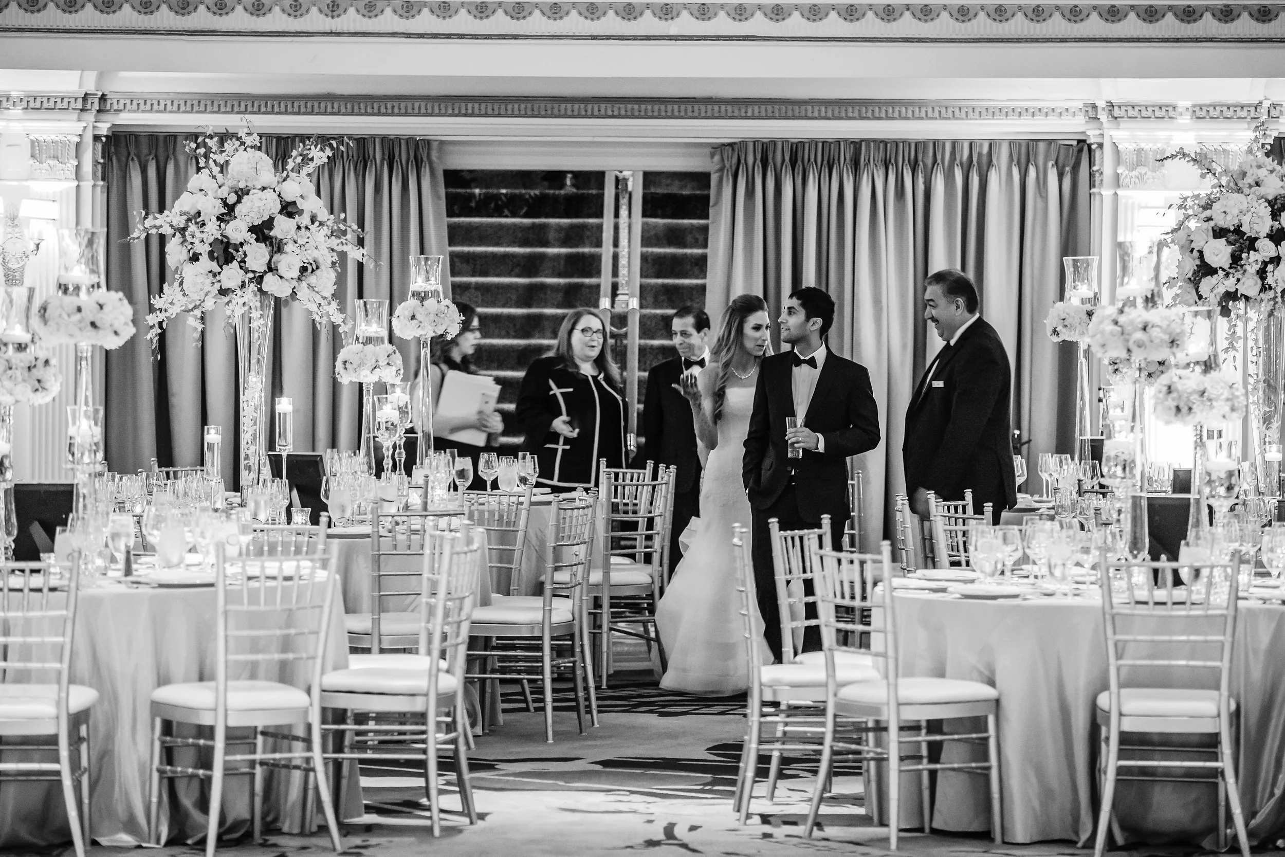 Vendors: Photographer: Juancho SC Photography | Venue : The Drake Hotel – Grand Ballroom | Wedding Coordinator: Elisa – The Simply Elegant Group | Flowers: Yanni Design Studio | Hair + Makeup: Pin Me Up | Makeup Artist: Glam’D | Dj and MC: DJ Akib | Horse: Maharaja Farm | Officiant: Krishna Sulakhe
