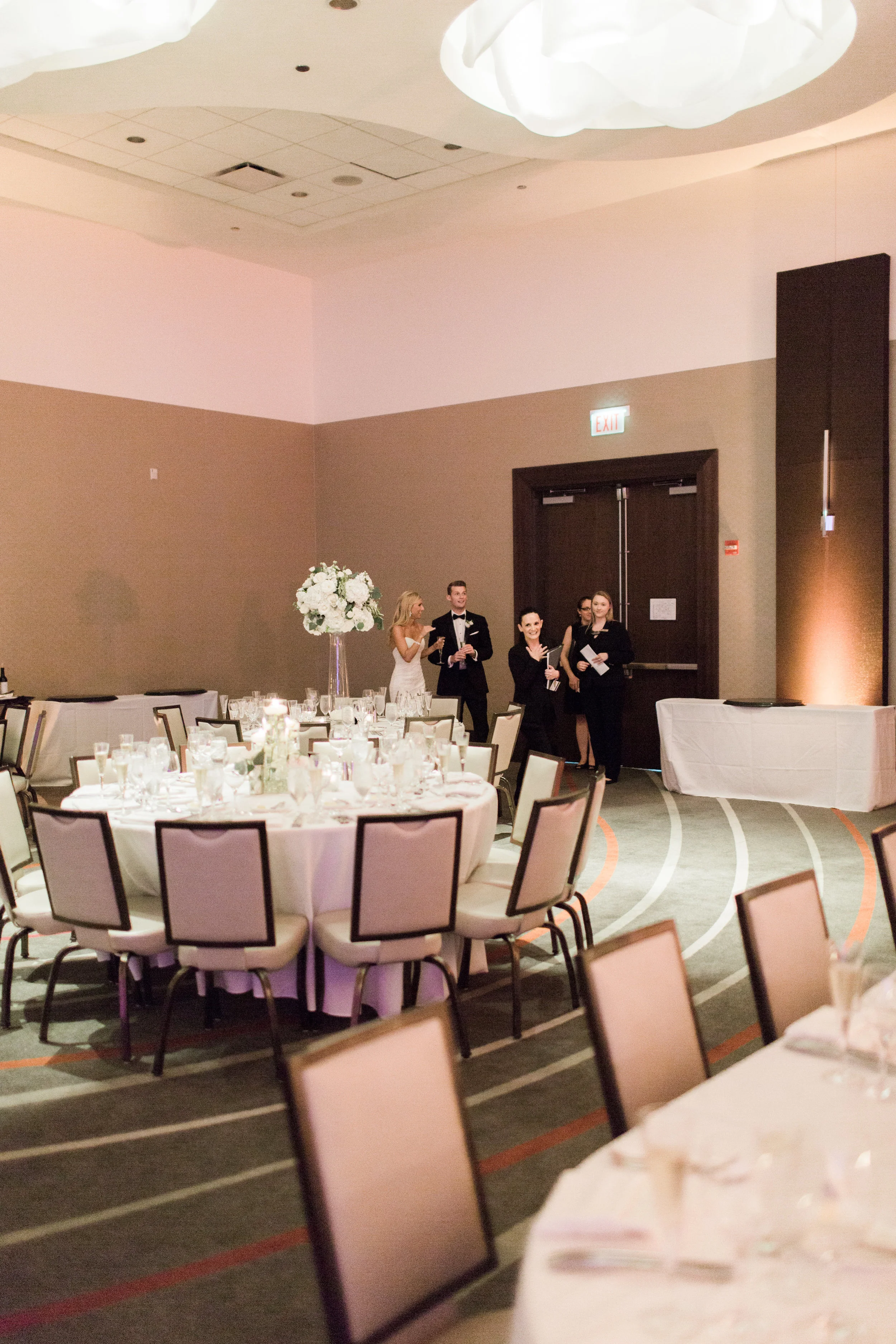 Day of Coordinator: The Simply Elegant Group, Elisa | Bridal Prep: The Langham Chicago | Groom Prep: State and Chestnut Apartments | Ceremony: St. Michael Church in Old Town | Reception: Loews Chicago O’Hare Hotel (Rosemont)| Bridal Dress: Nordstrom designed by Monique Lhuillier | Bridal Shoes: Vince Camuto | Groom & Groomsmen tuxes: Black Tie Formalwear designed by Ike Behar| Makeup: Niki Spano | Hair: PURE Salon & Spa | Floral: Natural Beauties Floral | Cake: Cake Sweet Foods | Band: Maggie Speaks | Photography: Dabble Me This | Wedding Cinematography: Delack Media Group