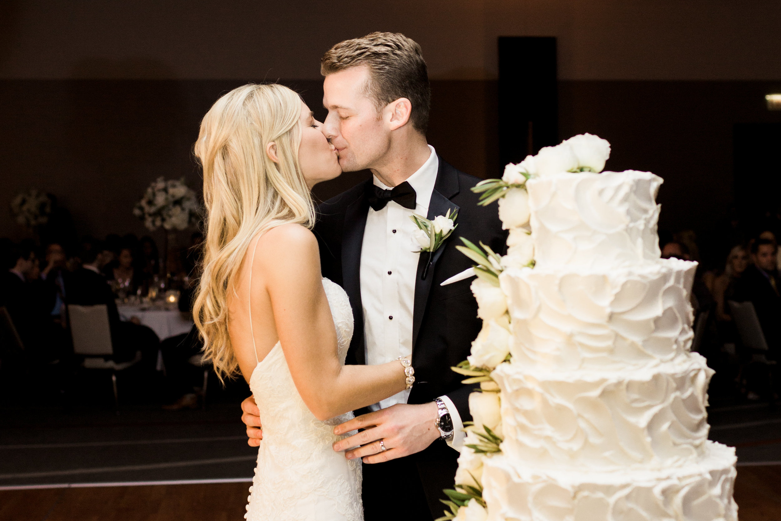 Day of Coordinator: The Simply Elegant Group, Elisa | Bridal Prep: The Langham Chicago | Groom Prep: State and Chestnut Apartments | Ceremony: St. Michael Church in Old Town | Reception: Loews Chicago O’Hare Hotel (Rosemont)| Bridal Dress: Nordstrom designed by Monique Lhuillier | Bridal Shoes: Vince Camuto | Groom & Groomsmen tuxes: Black Tie Formalwear designed by Ike Behar| Makeup: Niki Spano | Hair: PURE Salon & Spa | Floral: Natural Beauties Floral | Cake: Cake Sweet Foods | Band: Maggie Speaks | Photography: Dabble Me This | Wedding Cinematography: Delack Media Group