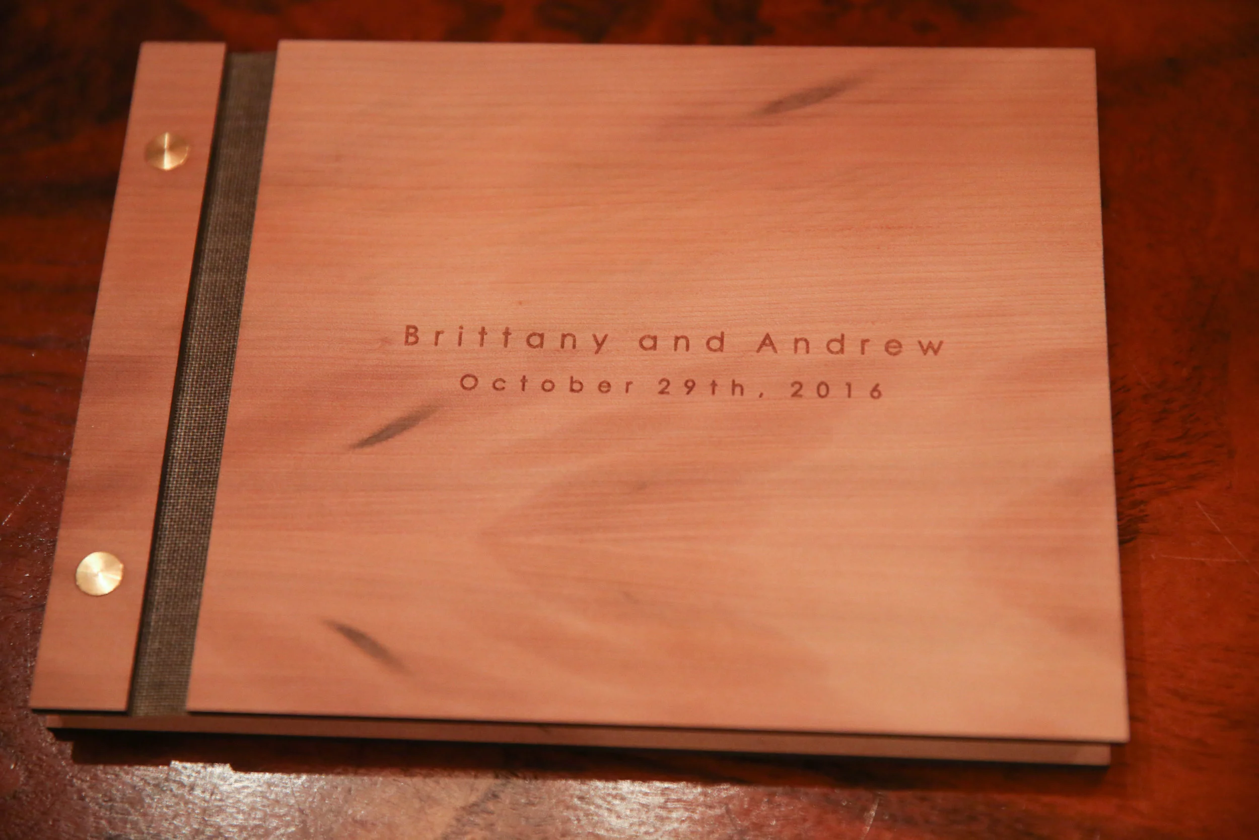 Wood Guest Book