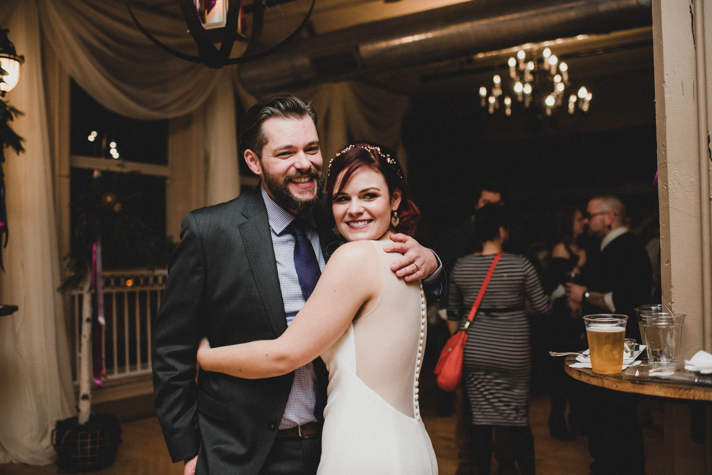 Newlyweds at Reception