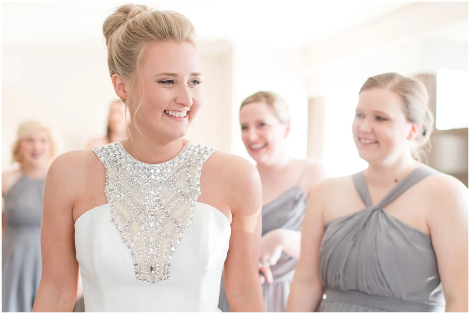 bride and her bridesmaids