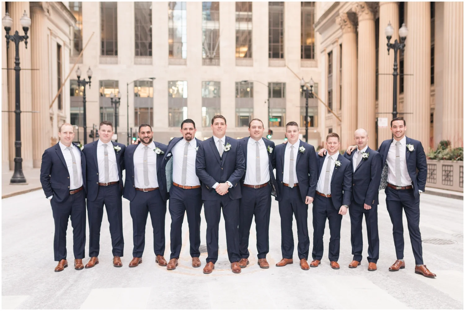 groom and her groomsmen