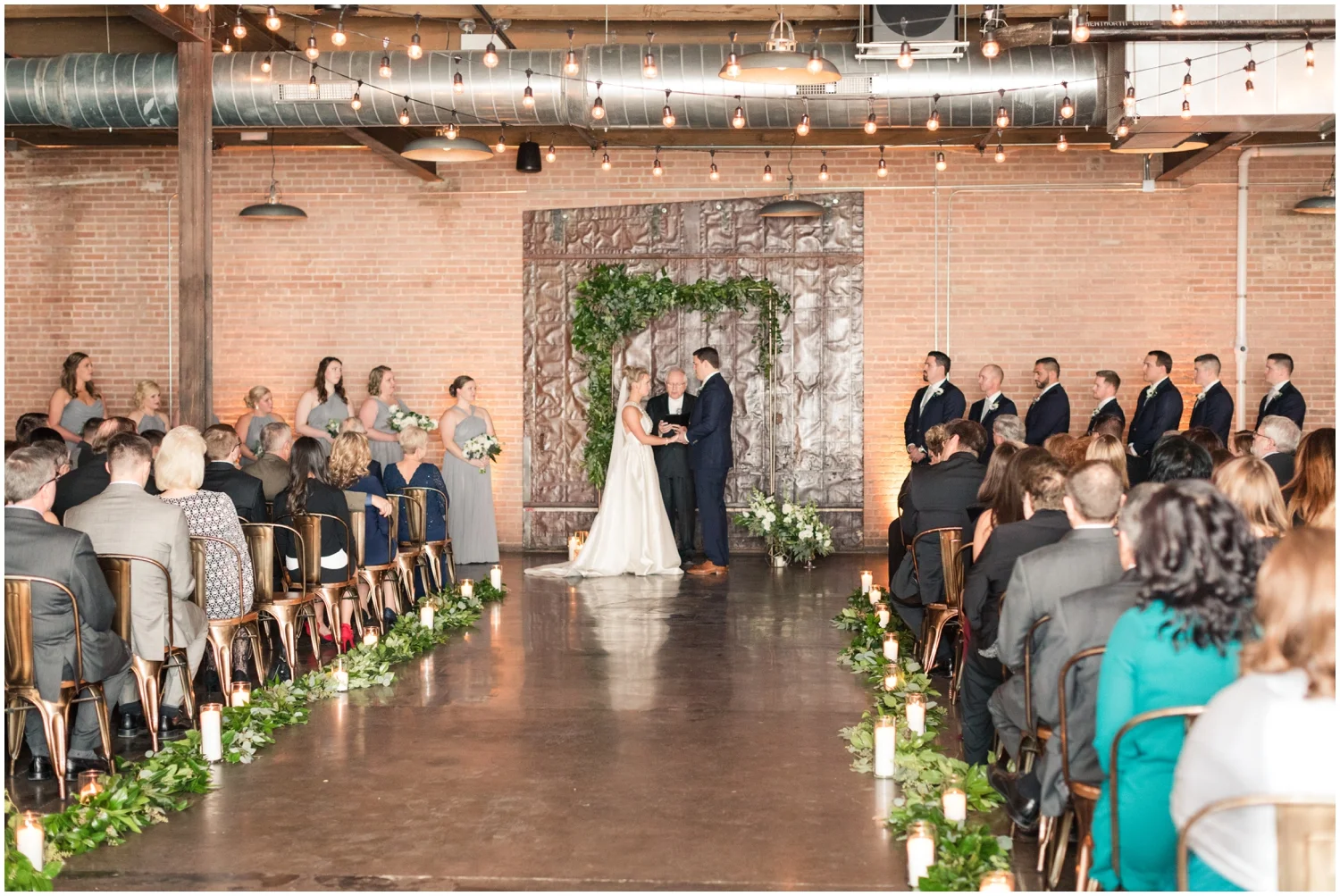 bride and groom saying I do