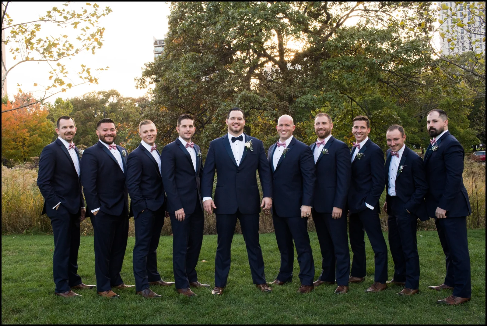 groomsmen after the wedding