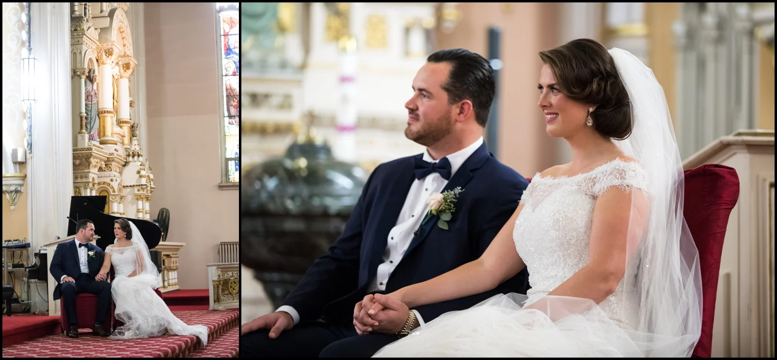 bride and groom at their ceremony