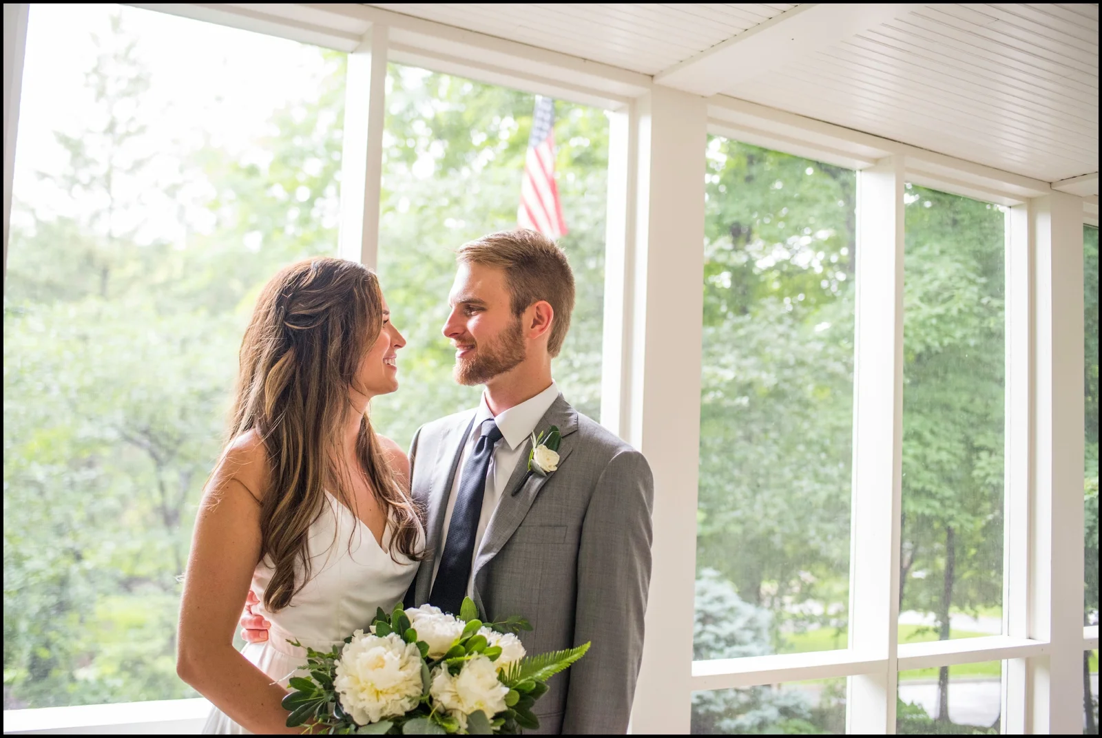 bride and groom at their MPLS Wedding