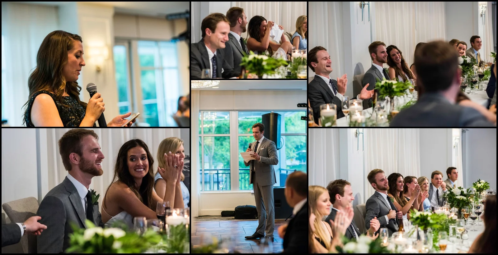 wedding guest making a toast