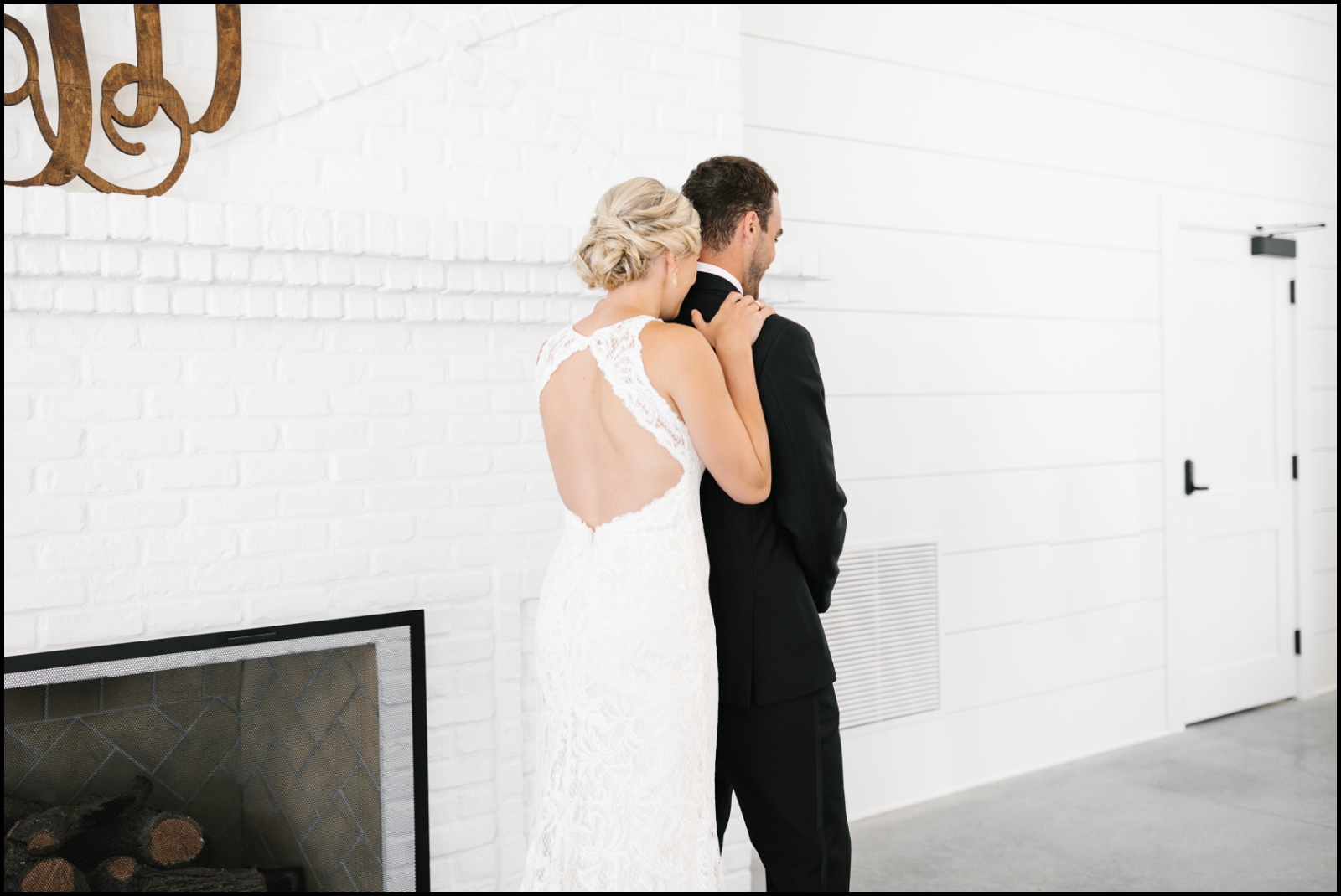 bride and groom’s first look