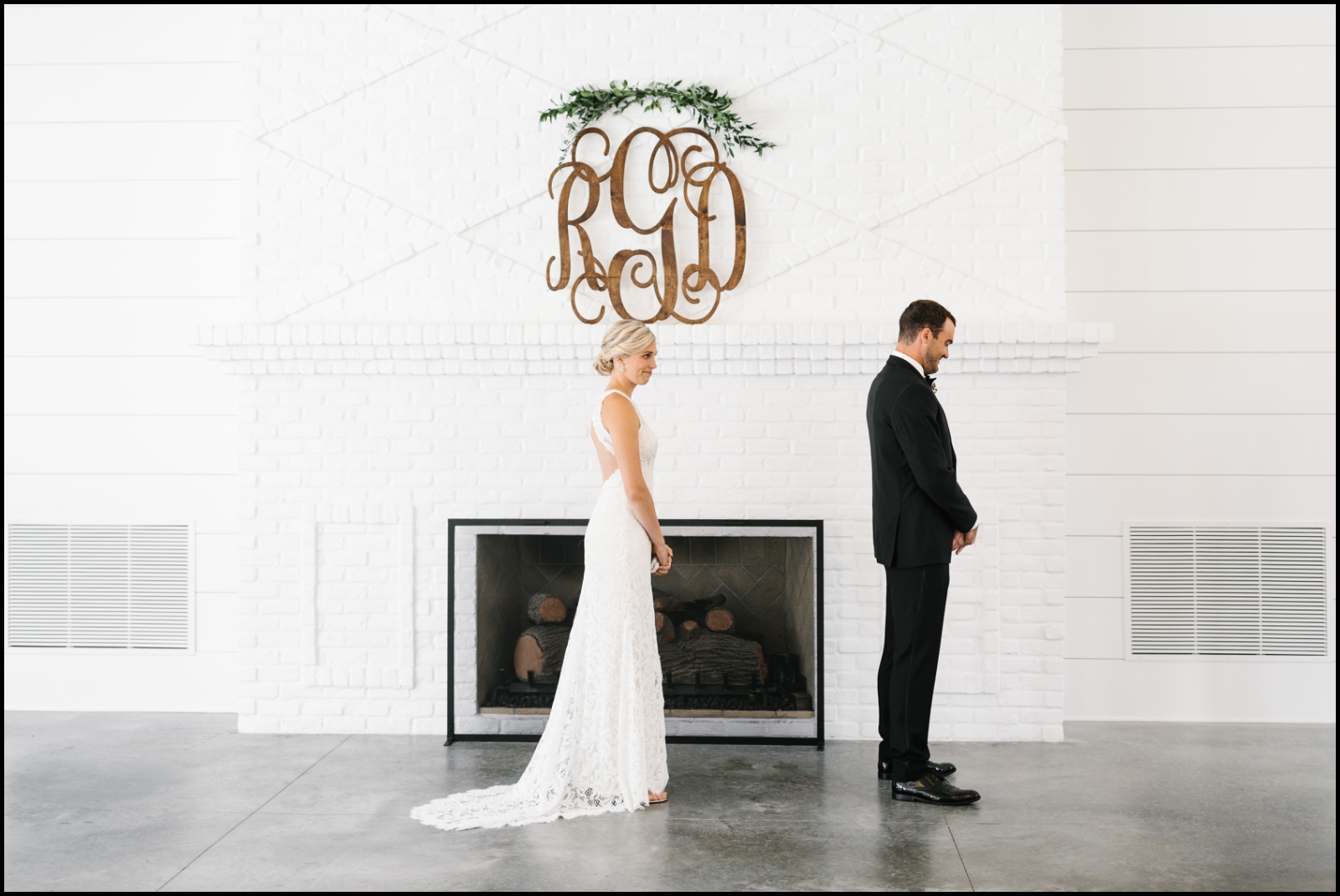 first look of the bride