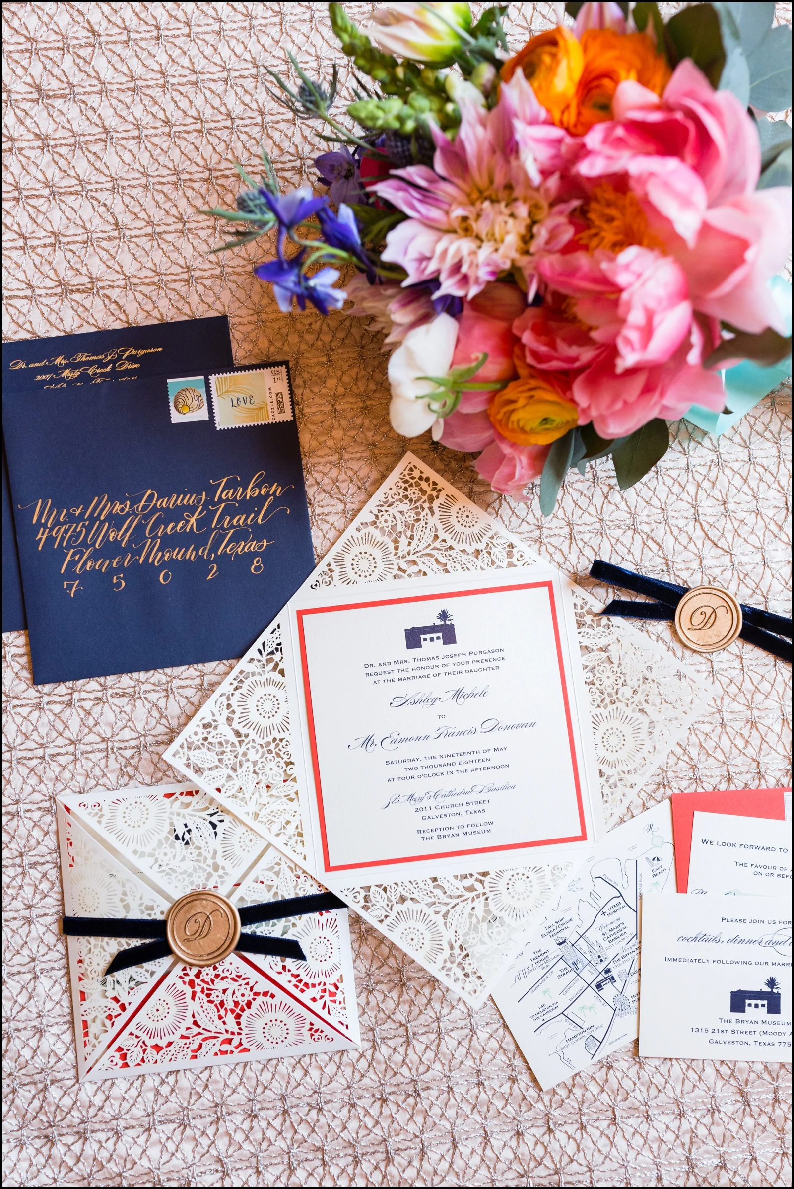 colorful wedding invitations