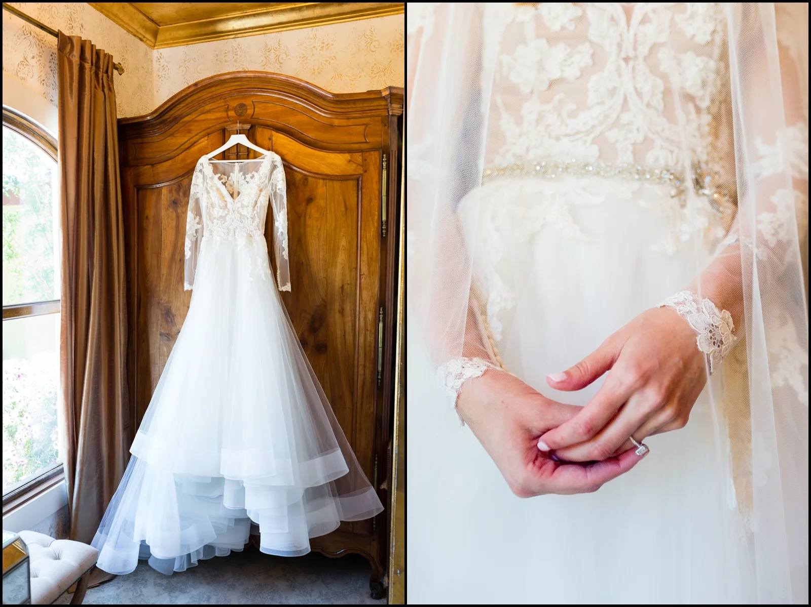 bride’s wedding gown