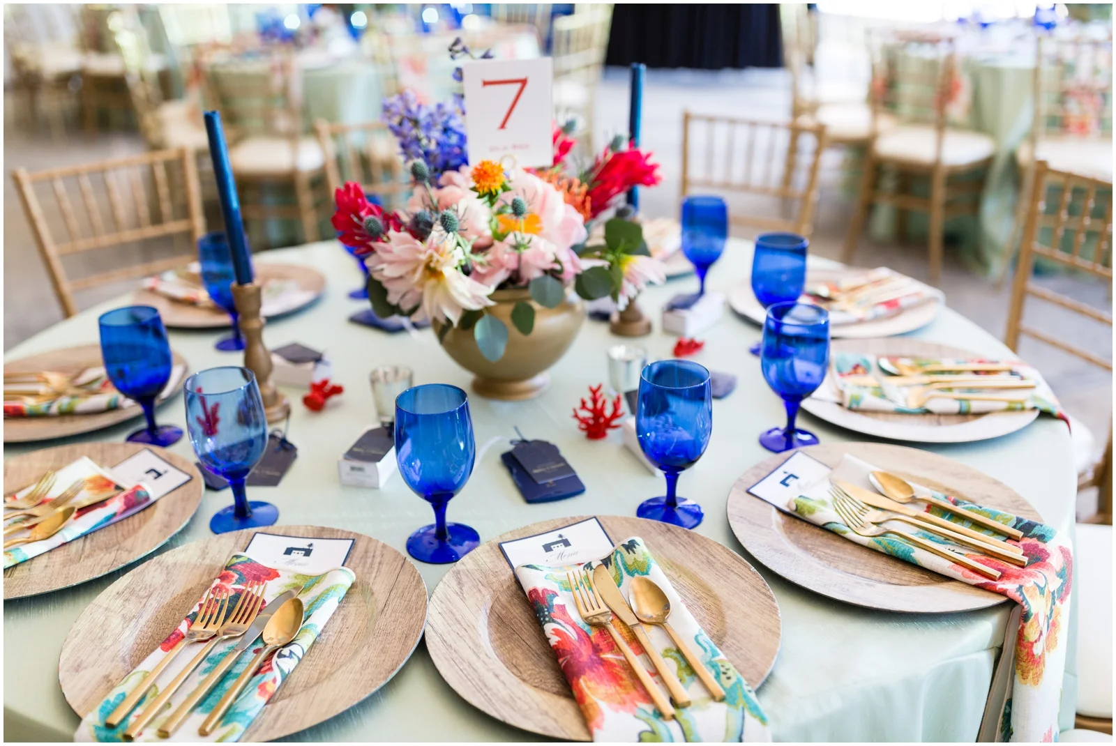 colorful wedding tableset