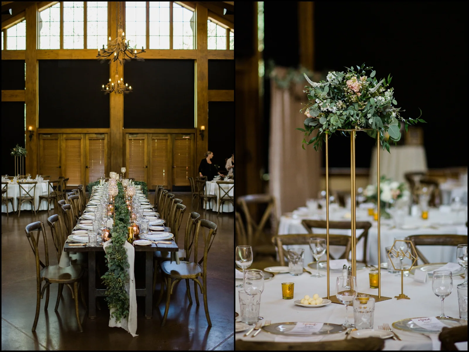 Wedding reception table set