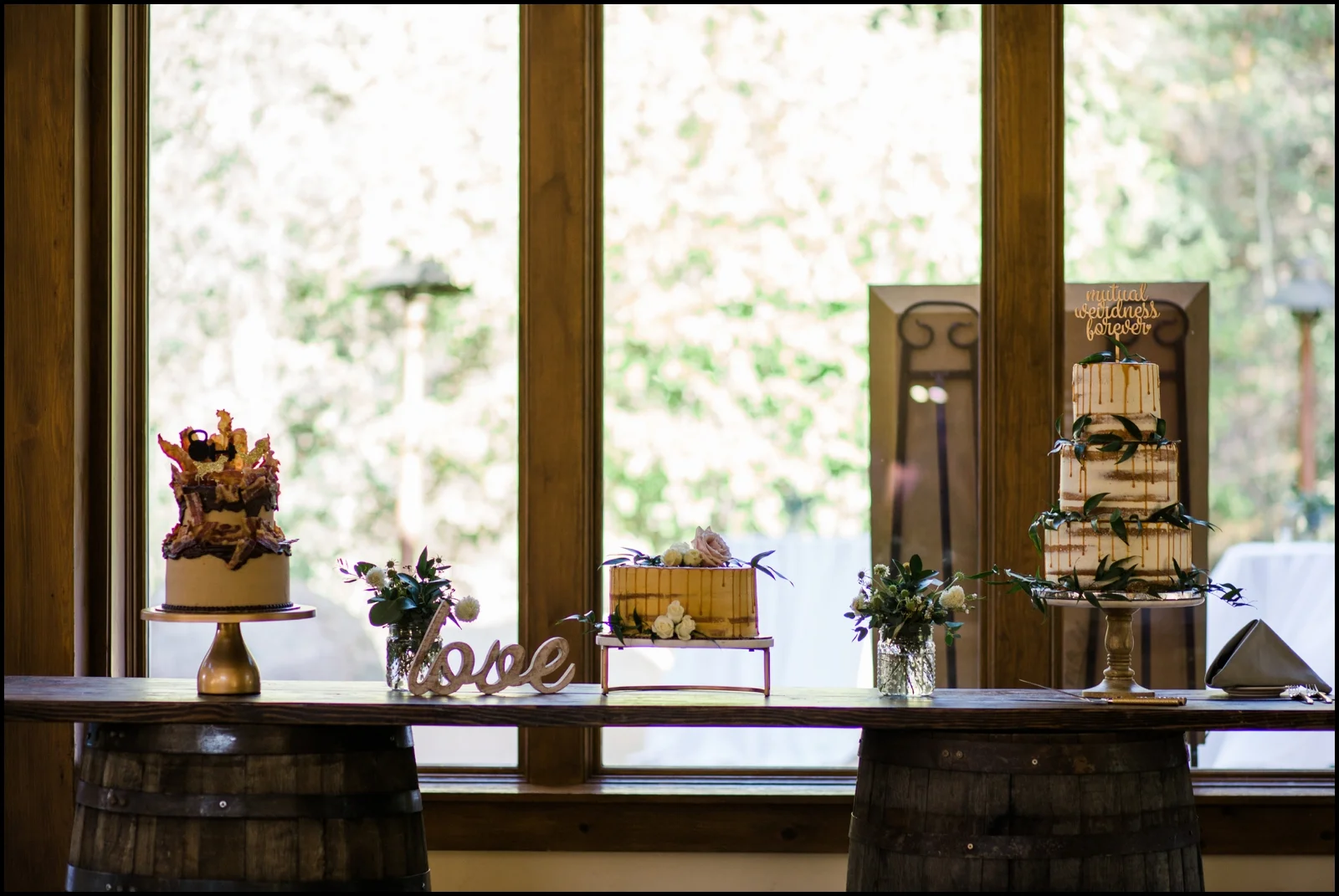 Wedding cakes display