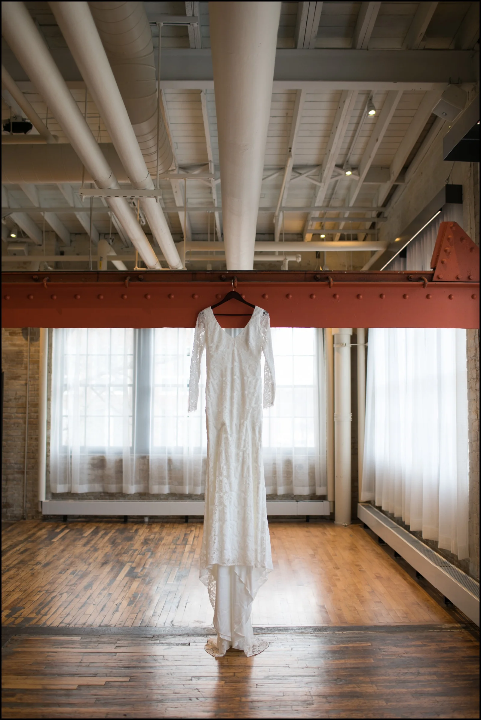 Bride’s wedding dress