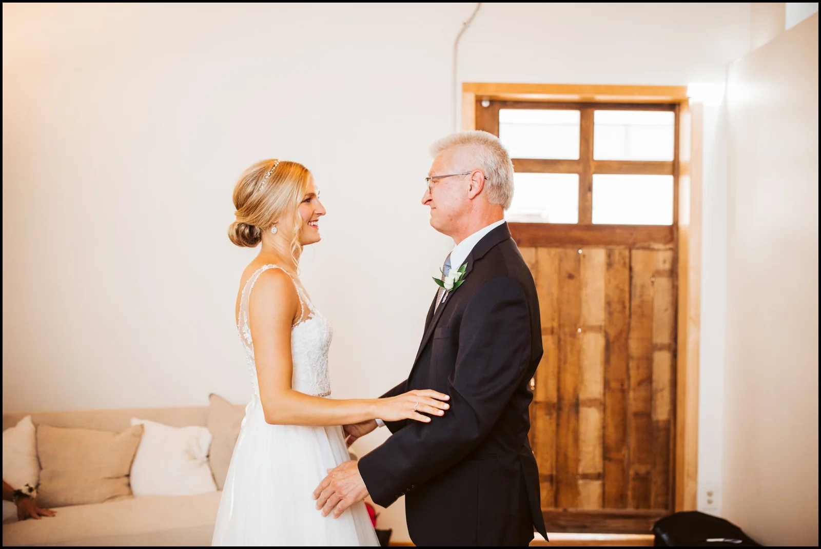 Father and Bride first look