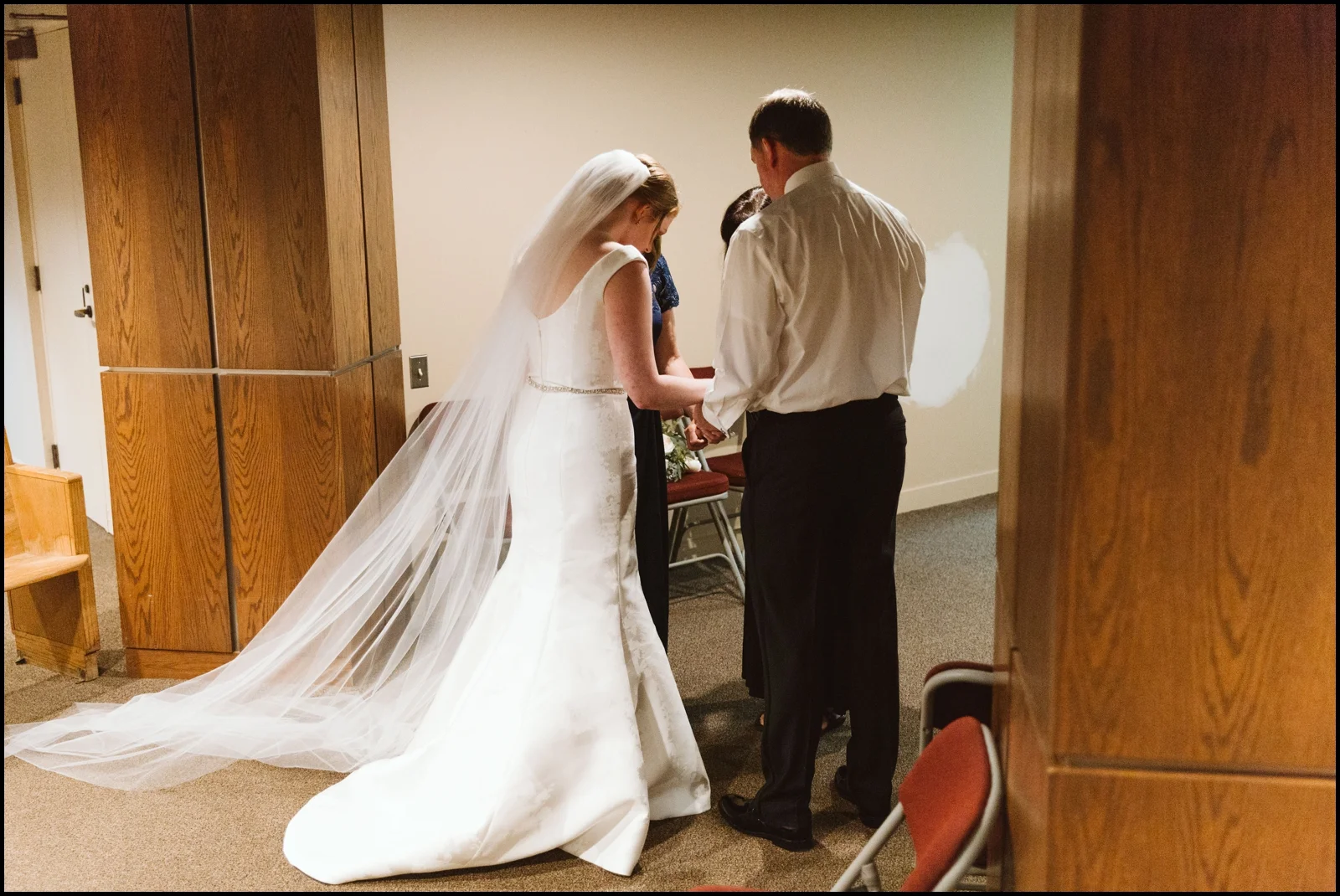 Bride getting ready