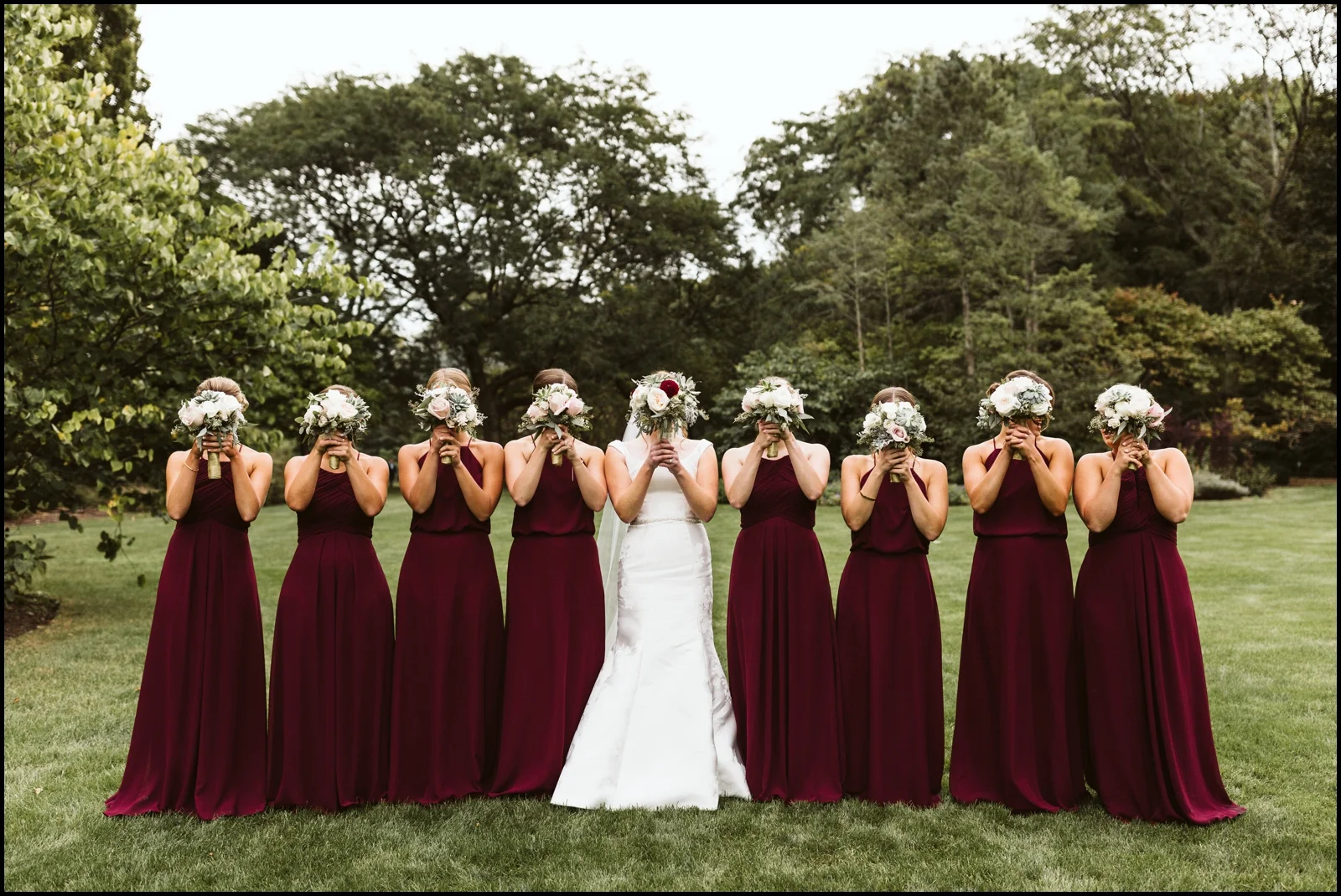 Bridesmaids with the bride