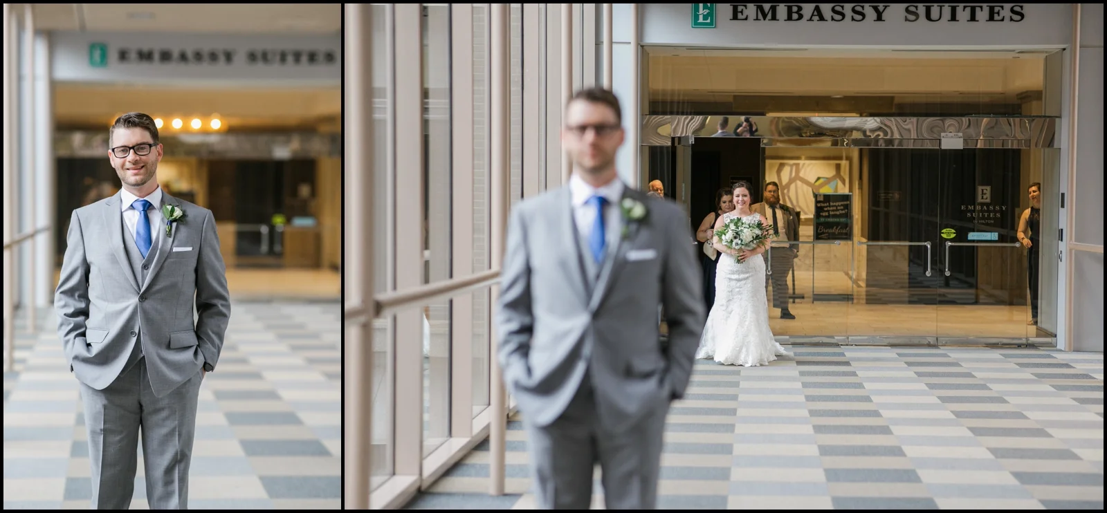 Bride and groom’s first look