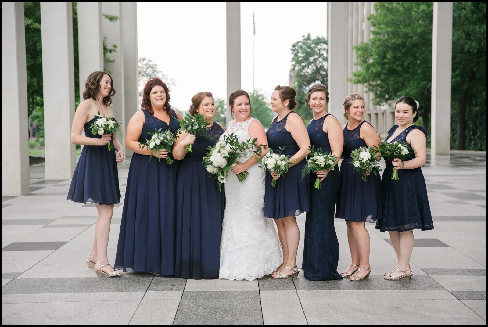 Bride and bridesmaids