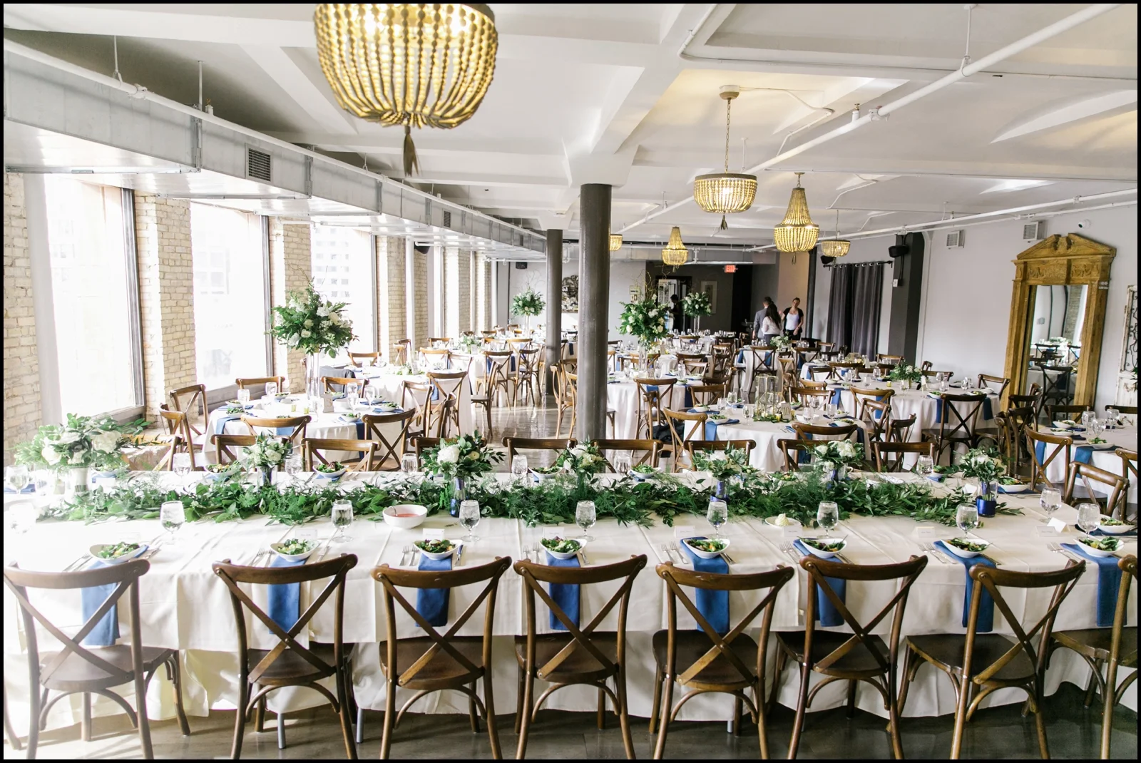 Lumber exchange wedding reception