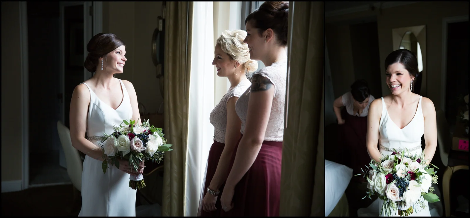 bride getting ready for her wedding