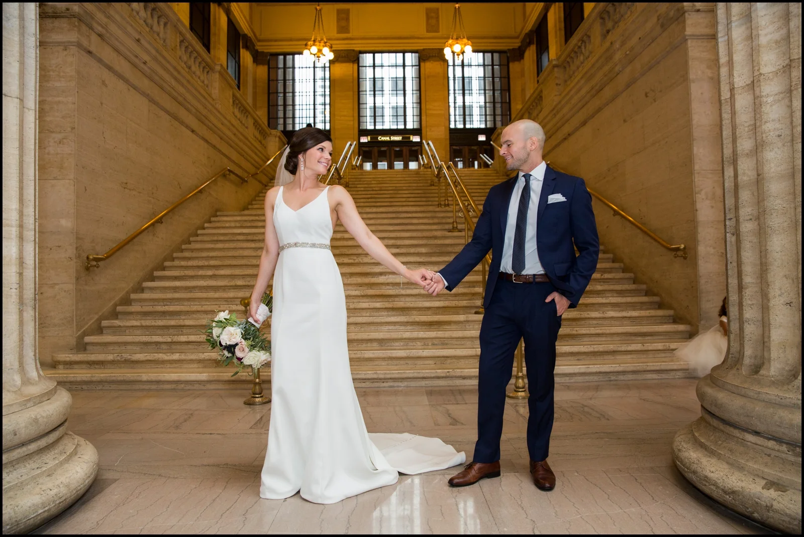 Bride and groom portrait