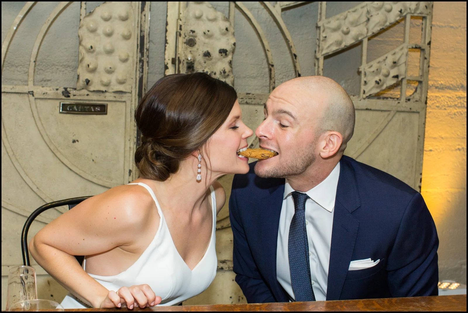 Bride and Groom at their wedding