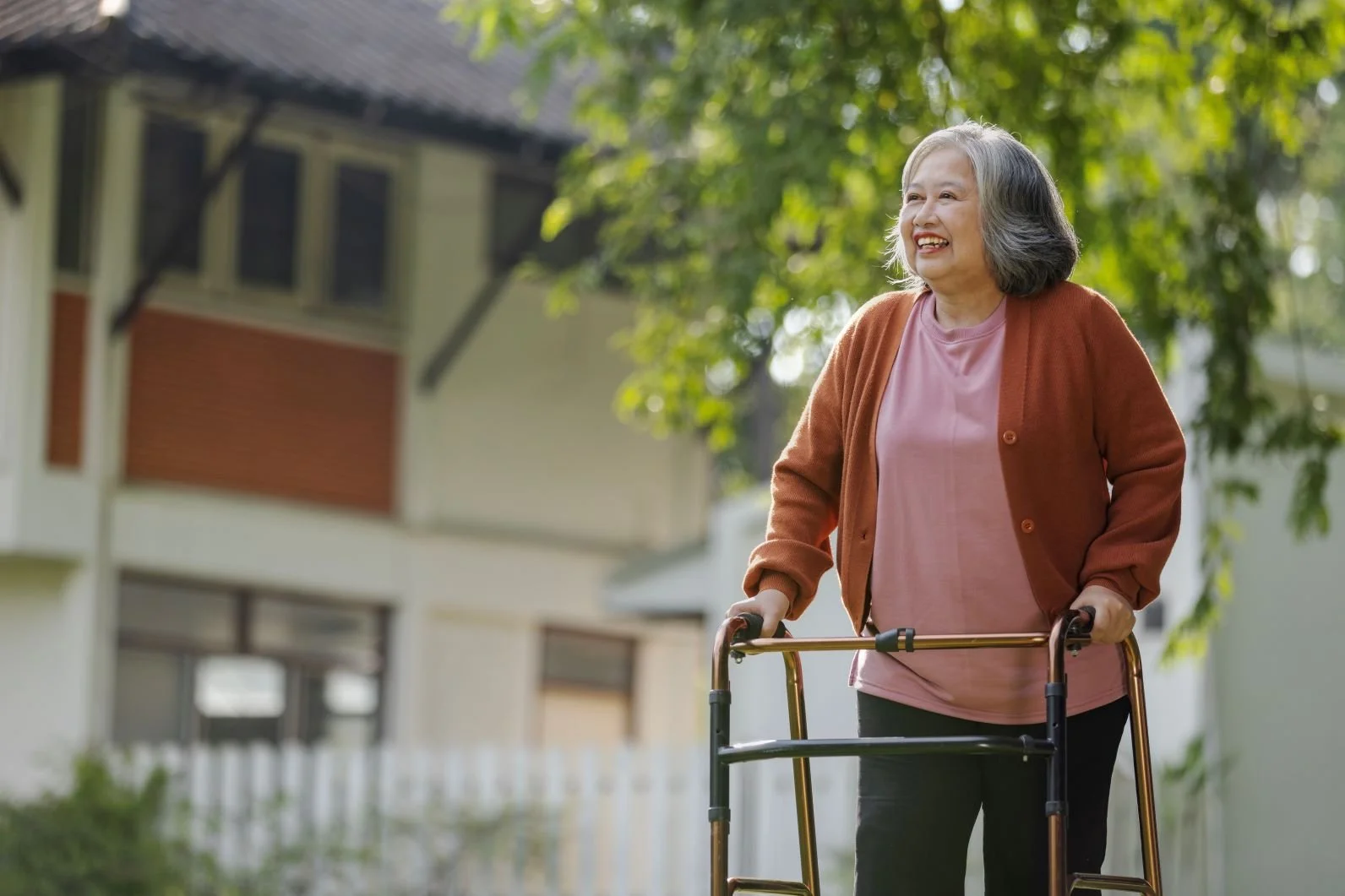 Older woman with walker