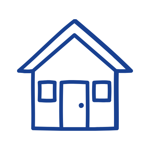 Geometric drawing of an outline square with sections divided by vertical, horizontal, and diagonal lines.