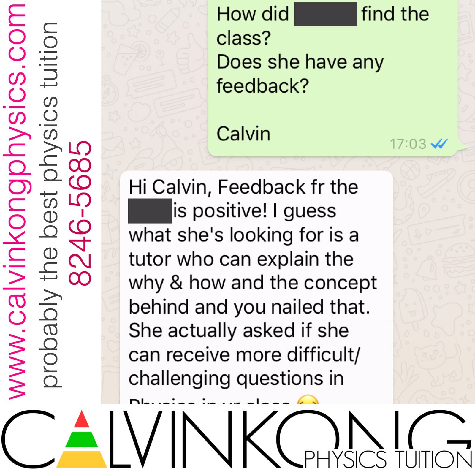 Calvin Kong Physics Tuition
