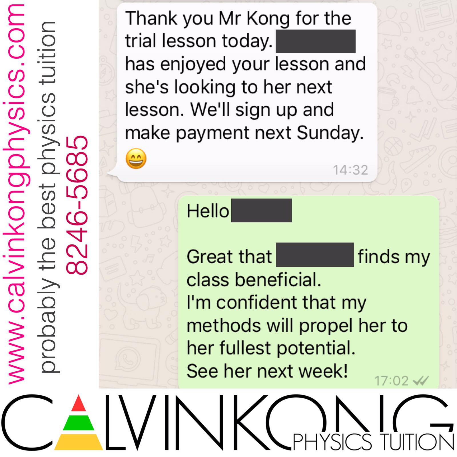 Calvin Kong Physics Tuition