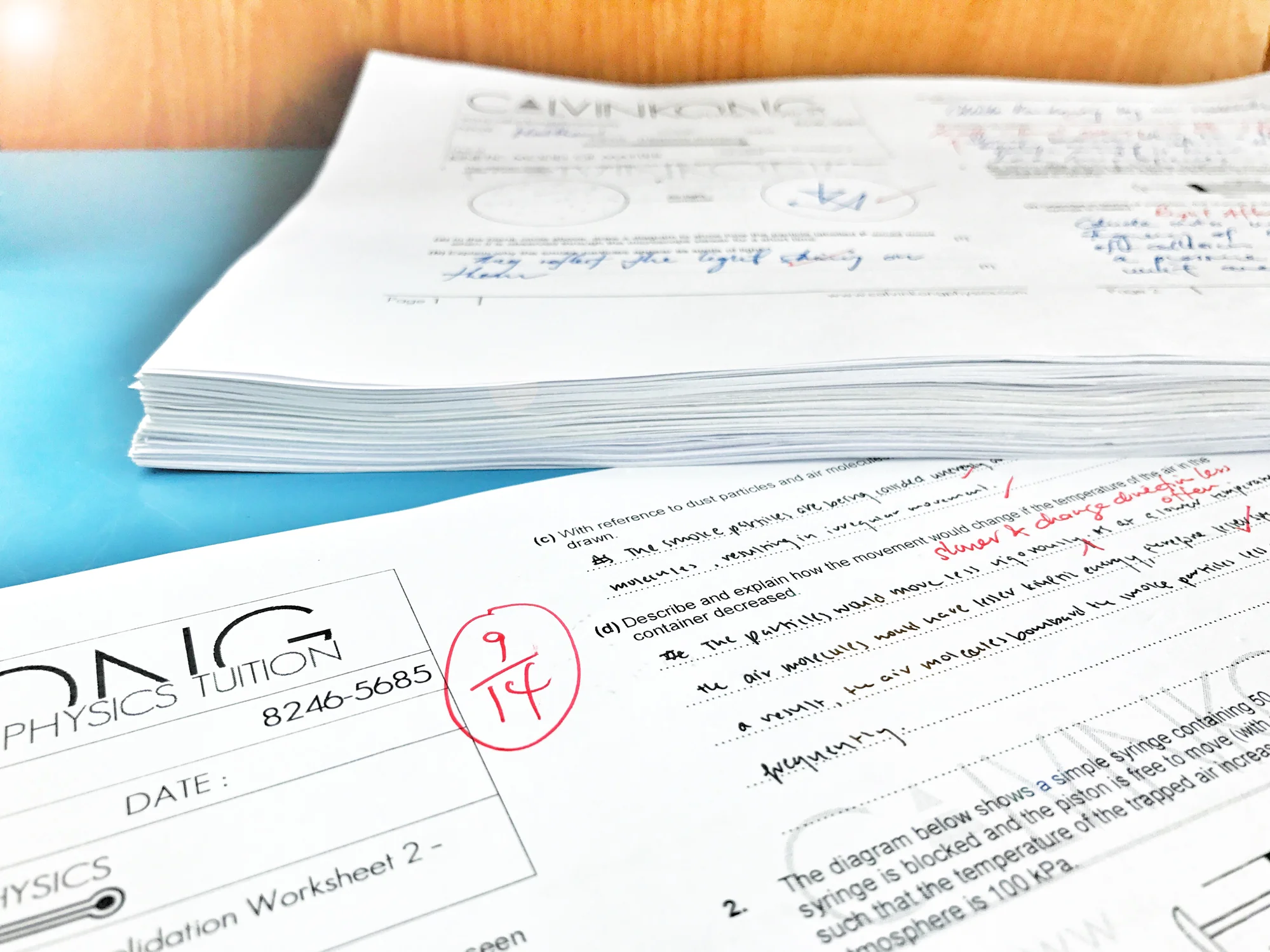 Having went through the Skillful Teaching Enhanced Mentoring (STEM) Programme, a course jointly conducted by Research for Better Teaching, Inc. (Massachusetts) and New Teacher Centre (California), Calvin Kong understands that it is the tutor's duty to check the understanding of his students. Apart from skillful questioning techniques, the other concrete way is to provide feedback by marking the students' work.