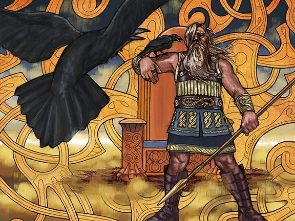 Odin, at Hli∂skjálf, the high seat