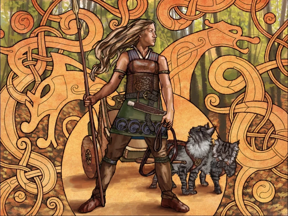 Freyja, goddess of love and battle