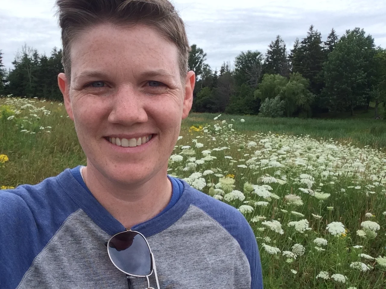 Sometimes you might just find me "frolicking" among the Queen Anne's Lace, when such is available.
