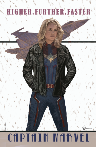 Captain Marvel poster - 11 x 17 in.